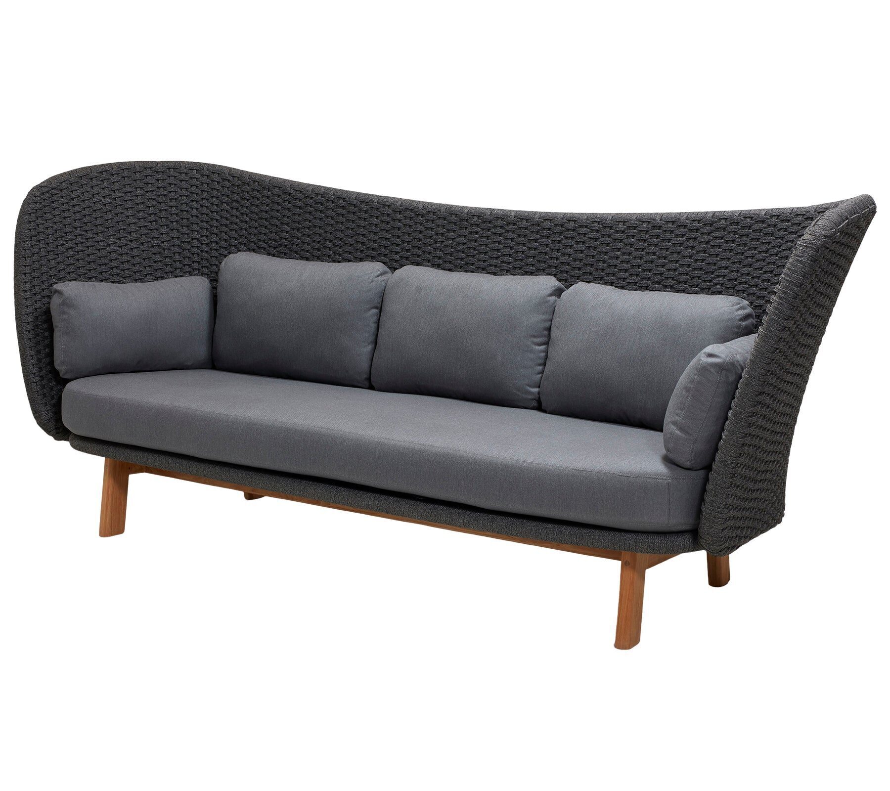 Outdoor 3-Sitzer Sofa „Peacock Wing“ Dark Grey
