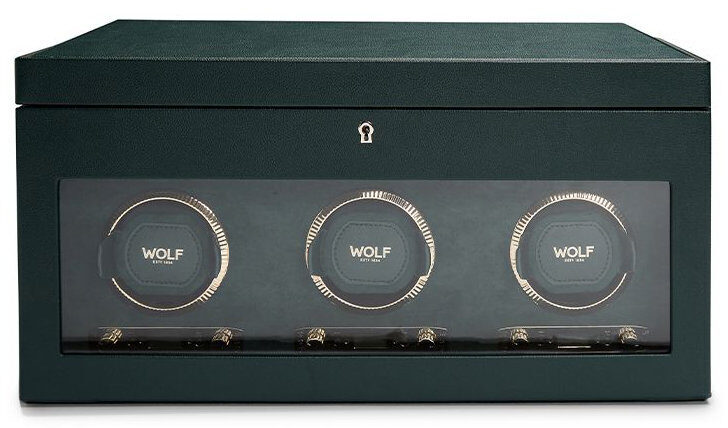 Uhrenbeweger „British Racing Triple Watch Winder“ mit Reise-Etui