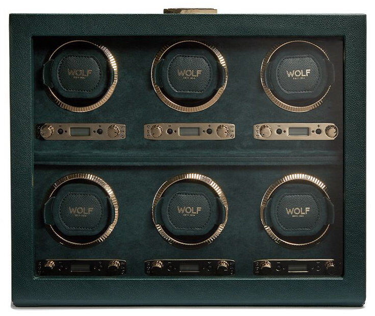 Uhrenbeweger „British Racing“ Watch Winder für 6 Armbanduhren