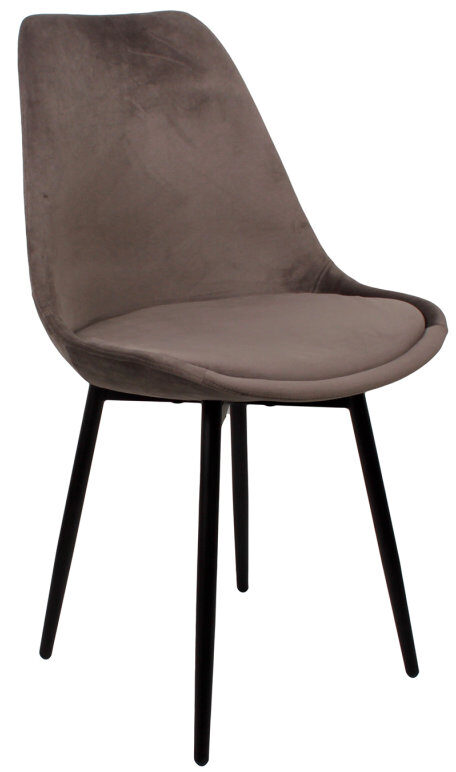 Samtstuhl „Leaf“ Dark Grey