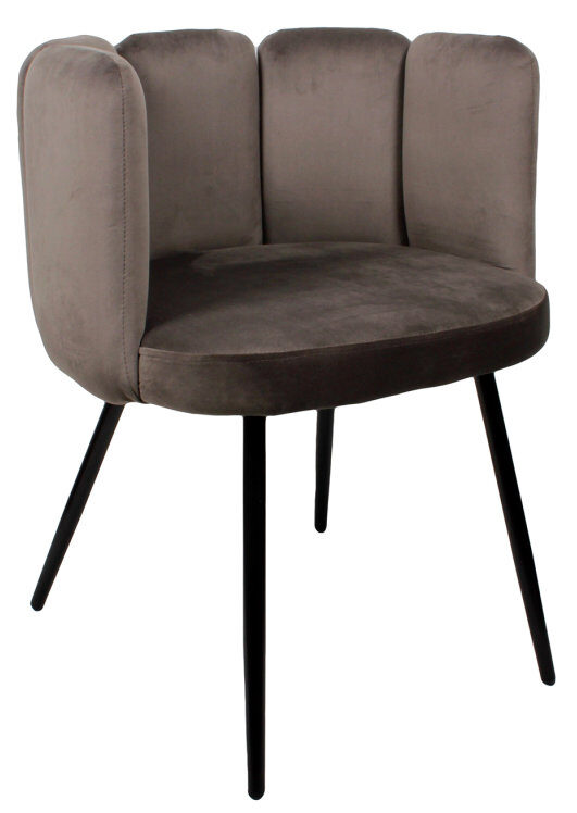 Armlehnstuhl „High Five“ Grey mit Samtbezug