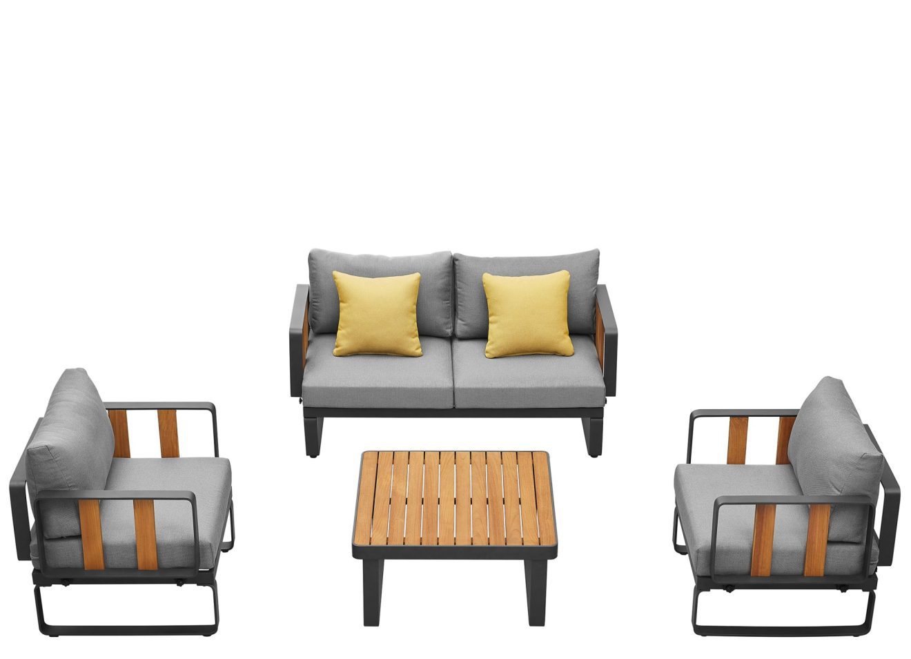 4-teiliges Design Gartenlounge Set „Magic“ - 4 Sitzplätze