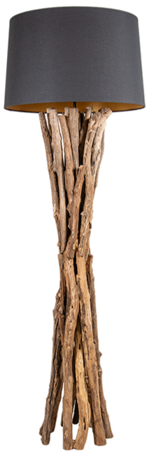 Design Stehlampe „Harmony Nature“ aus Teakholz, ø 50 x 151 cm