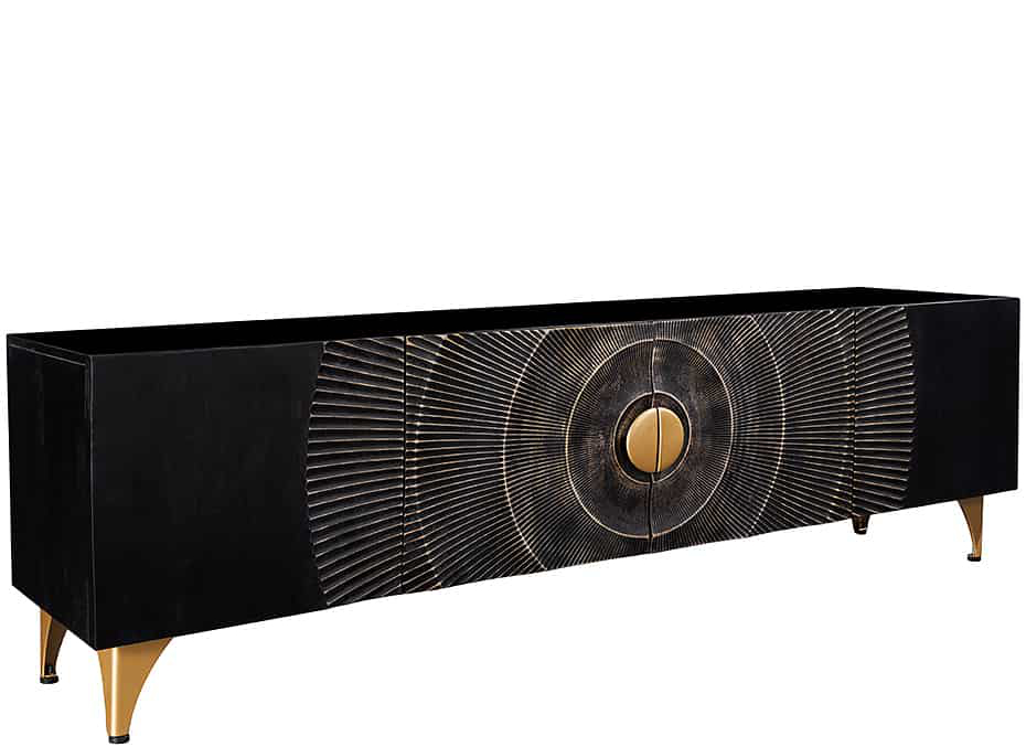 Massivholz Lowboard „Golden Sunset“ - 180 x 55 cm