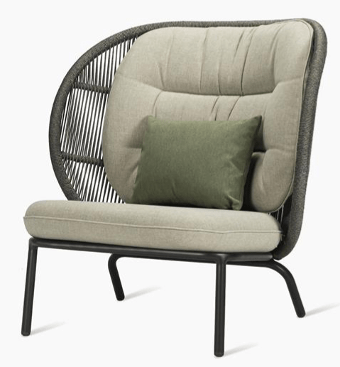 In-/Outdoor Cocoon Ii Loungesessel „Kodo“ - Grey/Almond