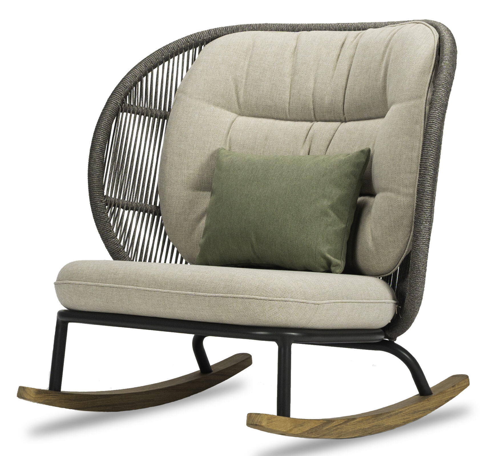 In-/Outdoor Schaukelstuhl „Kodo Ii“ - Grey/Almond