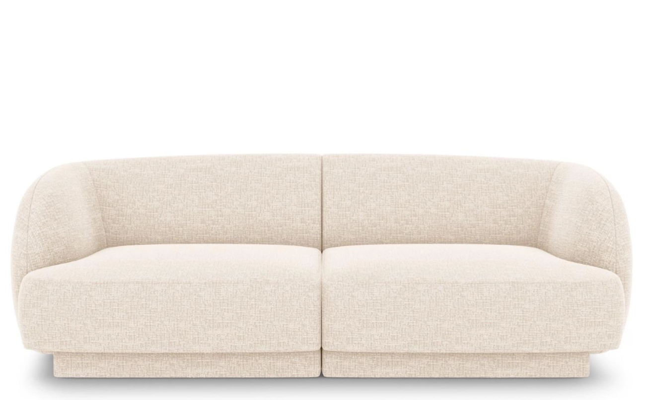 2-Sitzer Designsofa „Miley“ - Chenille Light Beige