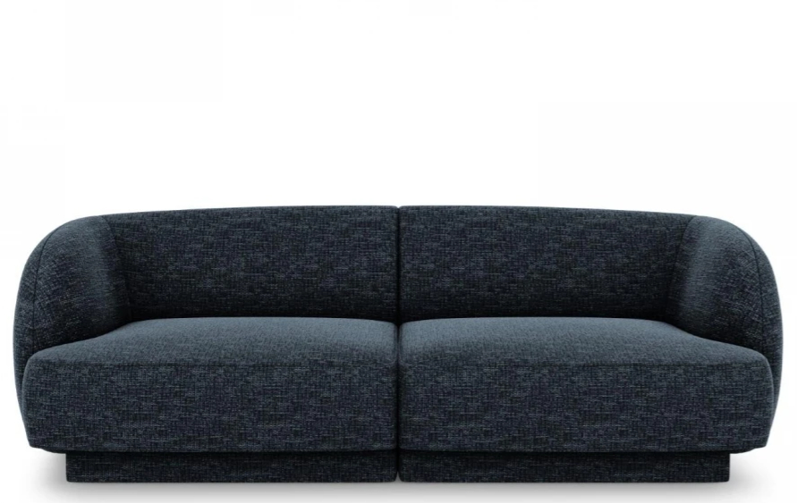 2-Sitzer Designsofa „Miley“ - Chenille Dunkelblau