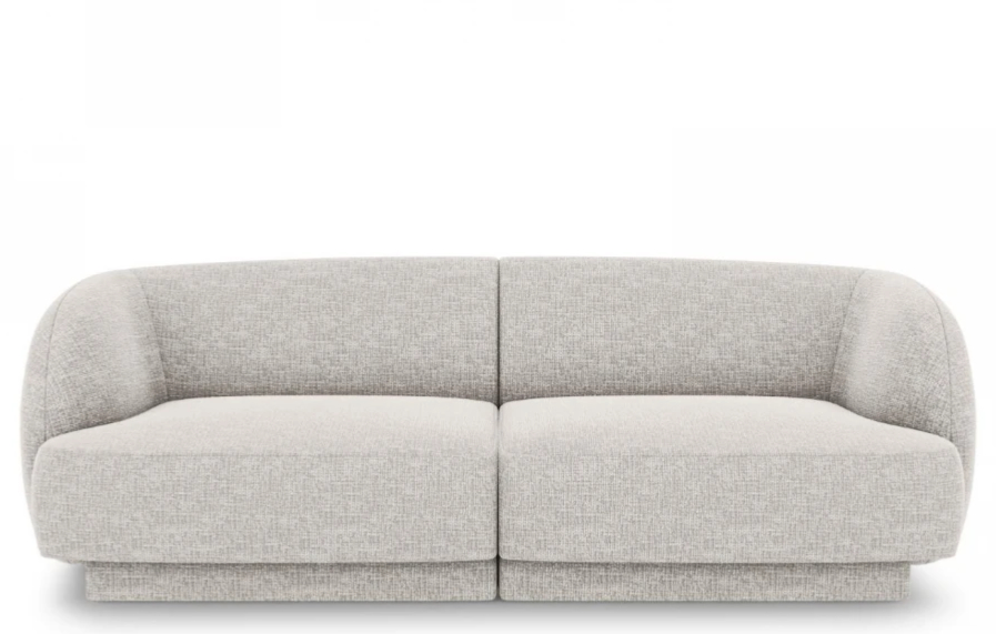 2-Sitzer Designsofa „Miley“ - Chenille Hellgrau