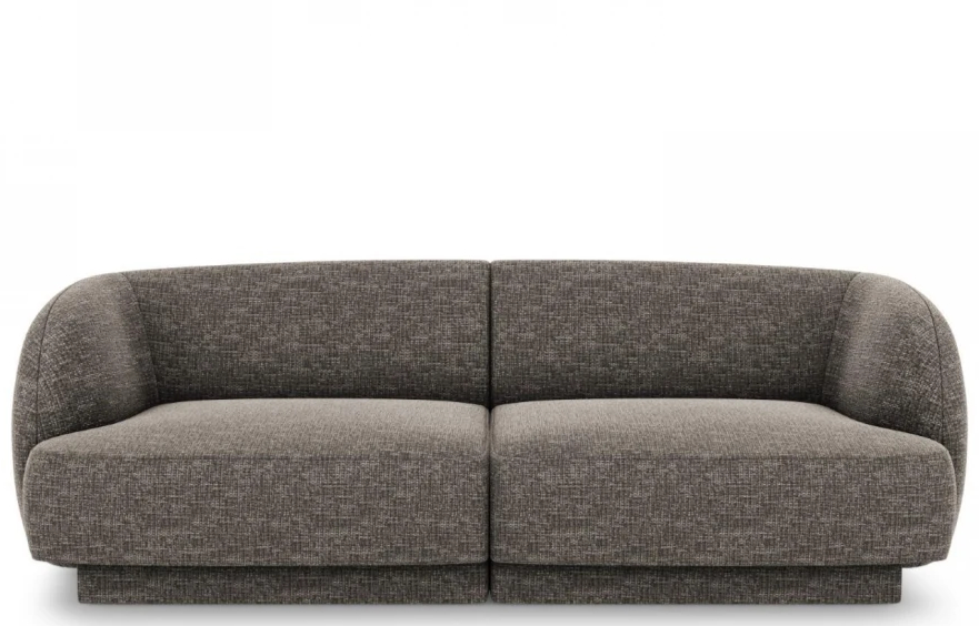 2-Sitzer Designsofa „Miley“ - Chenille Grau