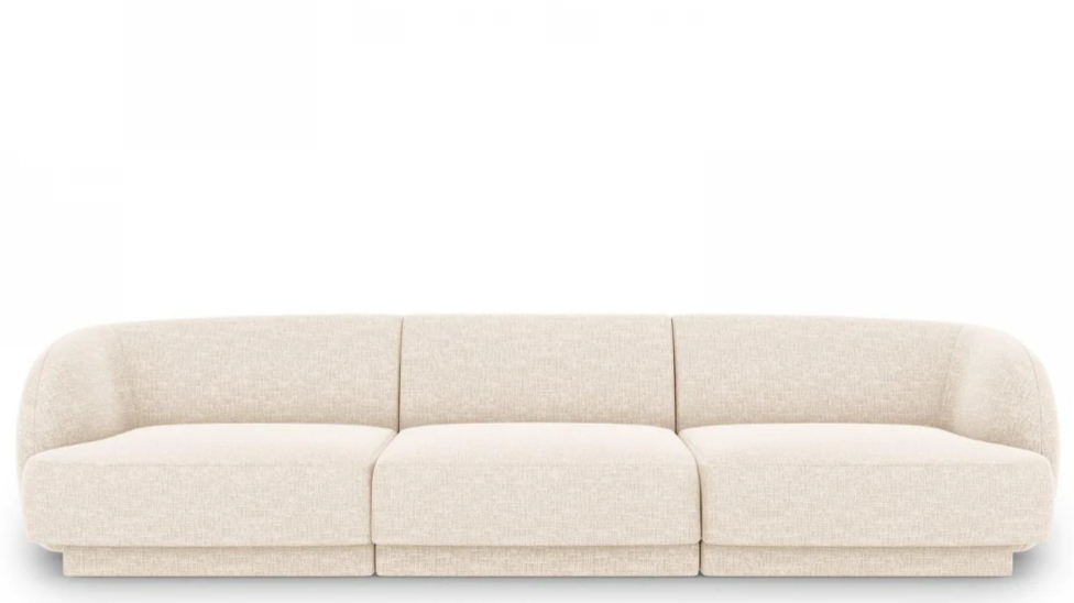 3-Sitzer Designsofa „Miley“ - Chenille Light Beige