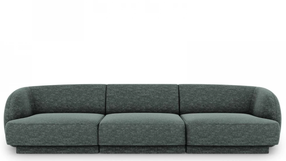 3-Sitzer Designsofa „Miley“ - Chenille Grün