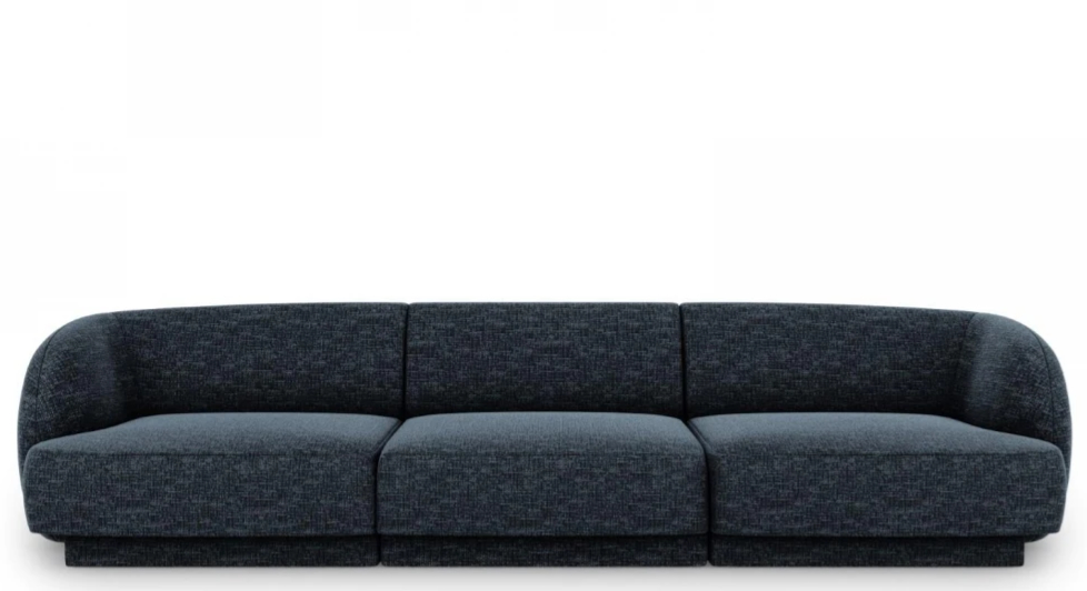 3-Sitzer Designsofa „Miley“ - Chenille Dunkelblau