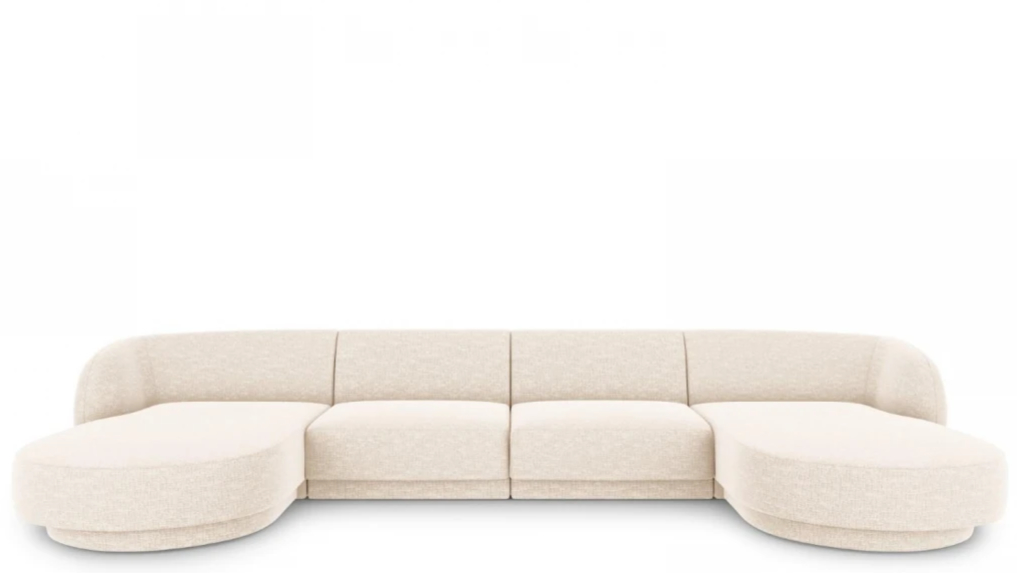 Design Panorama U-Sofa „Miley“ - Chenille Light Beige