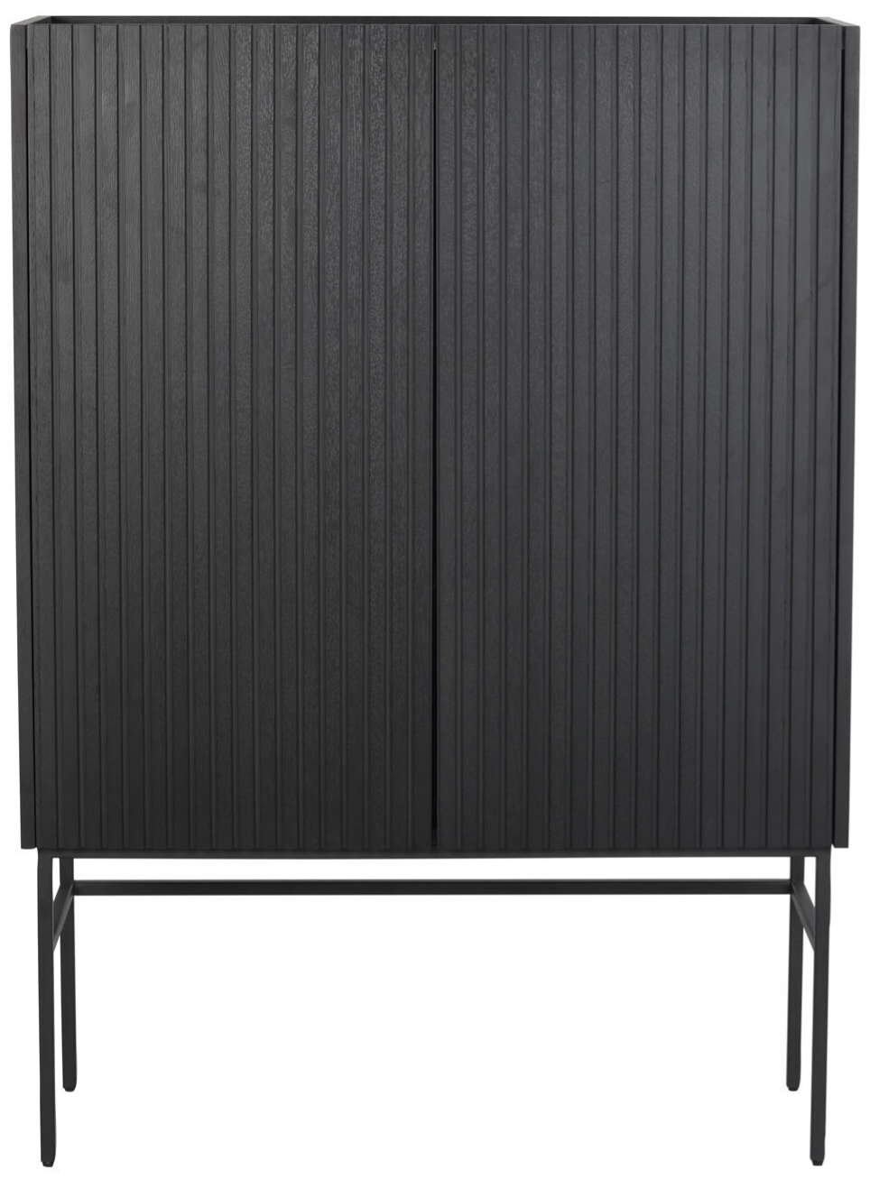 Design Highboard „Halifax“ 140 x 100 cm - Schwarz