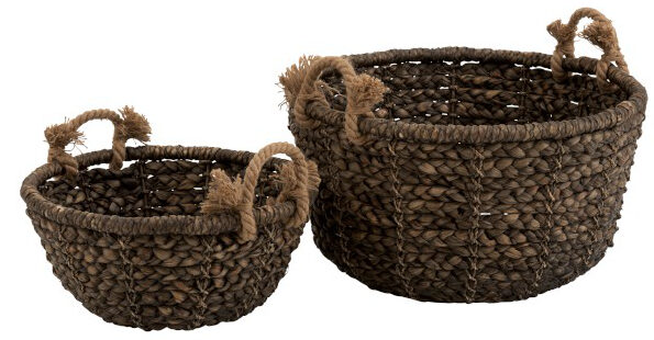 2 tlg. handgeflochtenes Korbset Nora