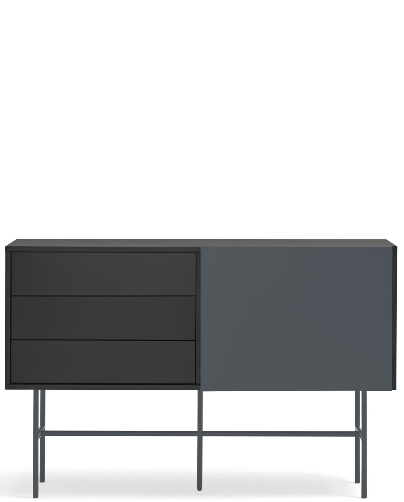 Design Sideboard „nube“ Schwarz/Anthrazit - 140 x 91 cm