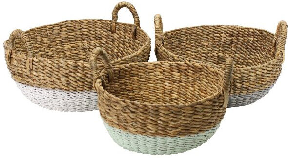 Handgeflochtenes 3-teiliges Korb-Set „Cordes“