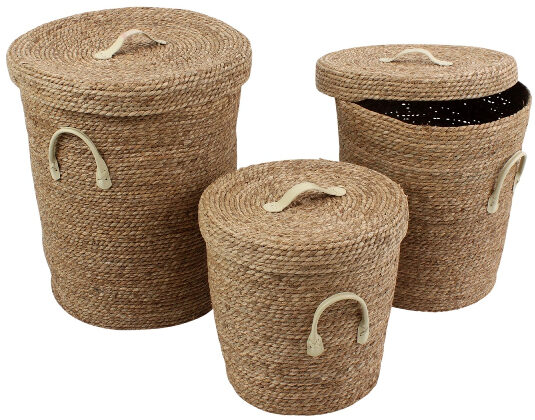 Handgeflochtenes 3-teiliges Korb-Set „Kinshasa“