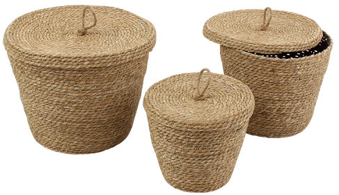 Handgeflochtenes 3-teiliges Korb-Set „Boris“