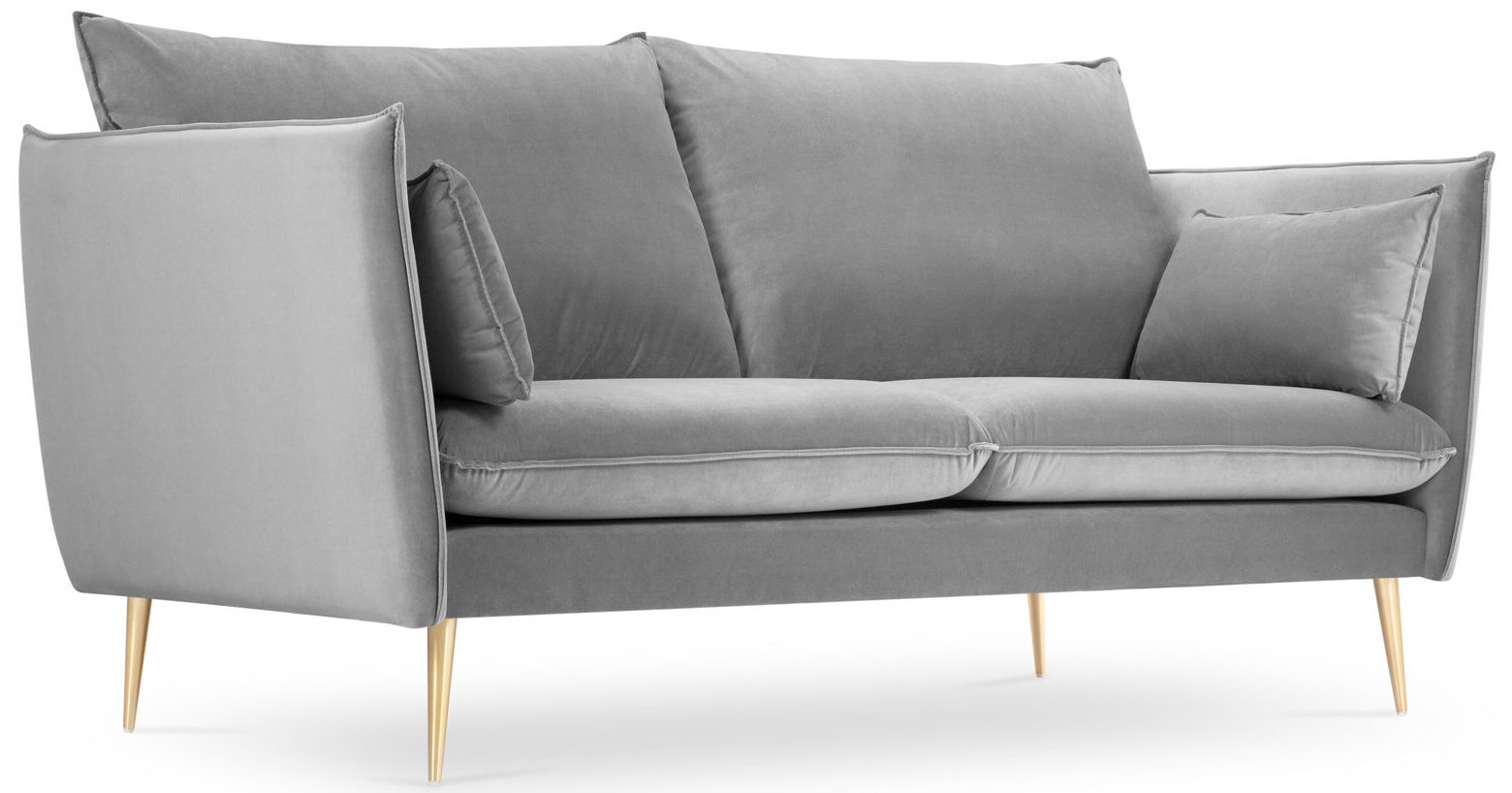 2-Sitzer Designsofa Agate - Light Grey