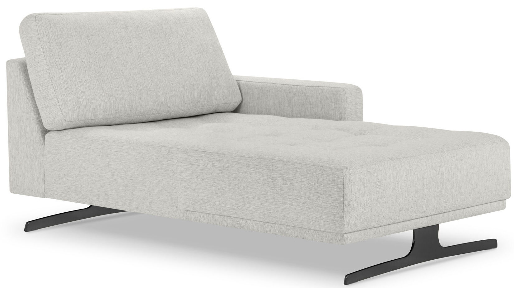 Design-Chaiselongue "Creo" - Light Grey/Schwarz