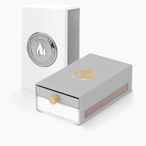 Design-Hülle für Streichhölzer - Grau