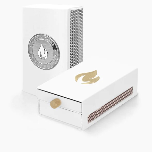 Design-Hülle für Streichhölzer - Weiss