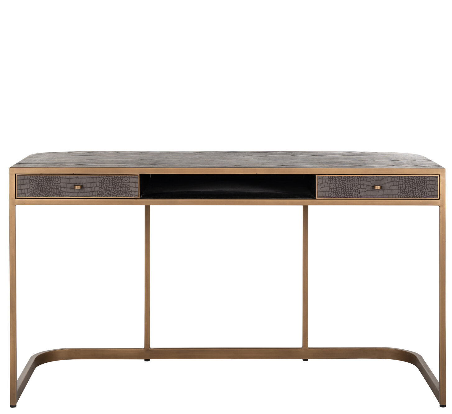 Schreibtisch „Classio“ mit Kunstlederbezug in Kroko-Optik 140 x 77 cm