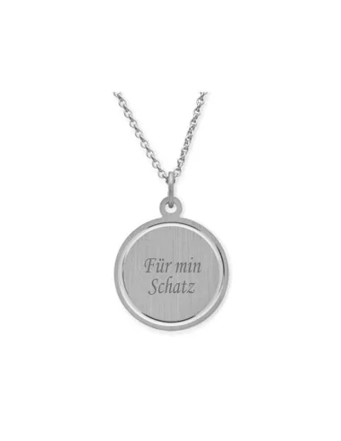 Runder Anhänger in Silber oder Vergoldet mit Kette – Eleganz pur - Halsketten und Anhänger