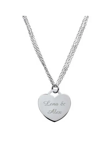 Dreireihige Herzkette aus Sterlingsilber – Elegant & modern - Halsketten und Anhänger