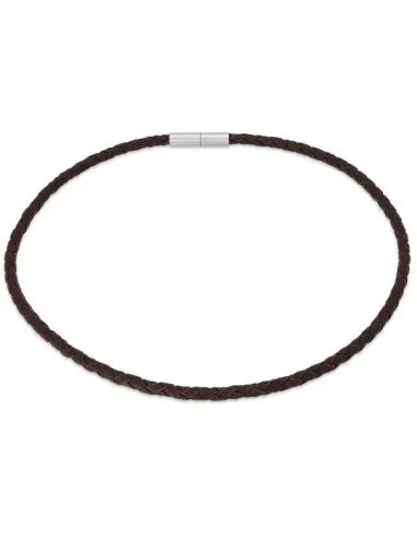 Geflochtene Lederkette Braun – Echtleder & rustikal - Halsketten und Anhänger