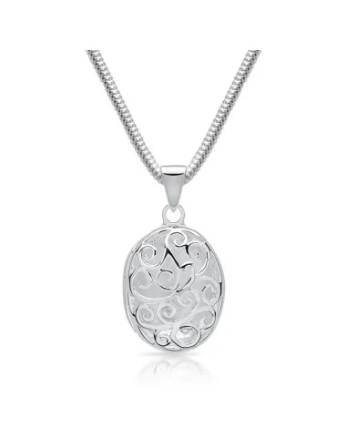 925 Silber Medaillon – Modernes Design, Platz für Erinnerungen - Halsketten und Anhänger
