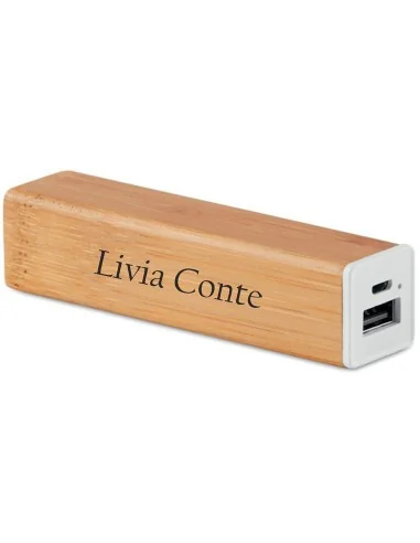 Personalisierbare Powerbank aus Bambus mit Gravur - Technik