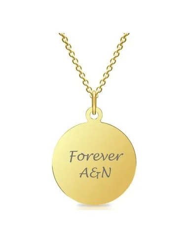 Elegante Silberkette – Vergoldeter Anhänger, individuell gravierbar - Halsketten und Anhänger