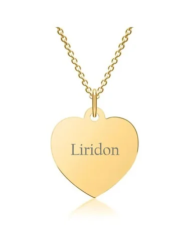 Gold Herzanhänger – Mit Gravur für deine Liebsten - Halsketten und Anhänger
