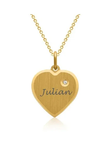 925er Silberanhänger Herzform mit Zirkonia in verschiedenen Farben - Halsketten und Anhänger