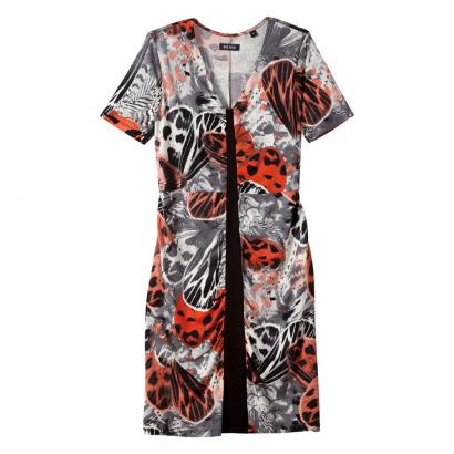 Kleid mit Raff-Effekt „Flamingo“