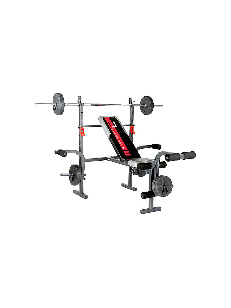 HAMMER Hantelbank Bermuda inkl. 25 kg Gewichte schwarz