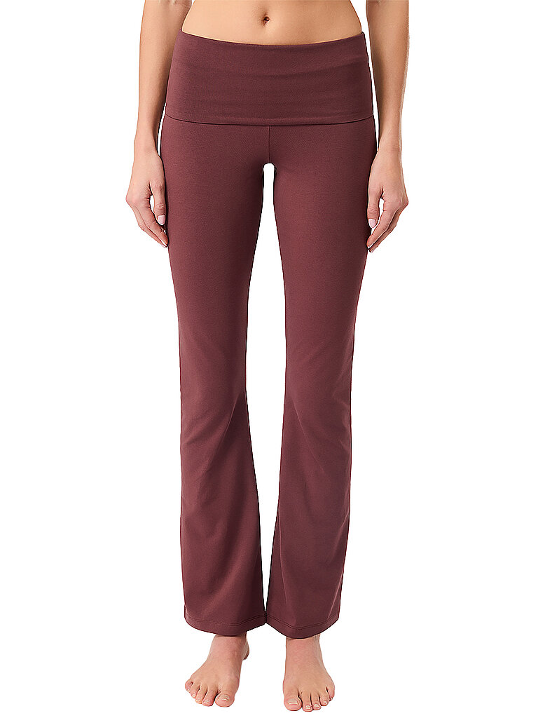 MANDALA Damen Yoga Hose Classic Rolldown dunkelrot | XS