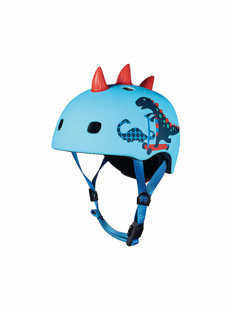 MICRO Kinder Scooter Helm Scootersaurus 3D V2 blau | 48-53CM