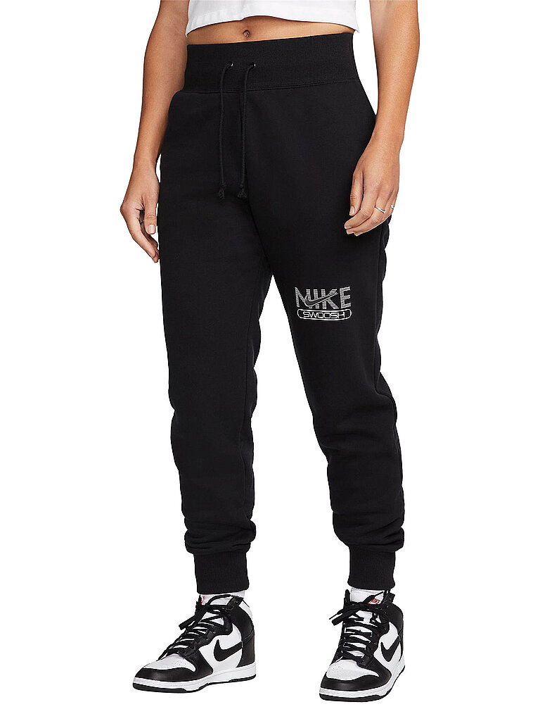 NIKE Damen Jogginghose Sportswear Swoosh schwarz | M