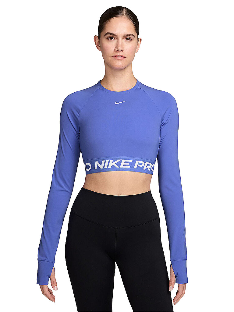 NIKE Damen Fitnessshirt Crop Nike Pro 365 blau | XS