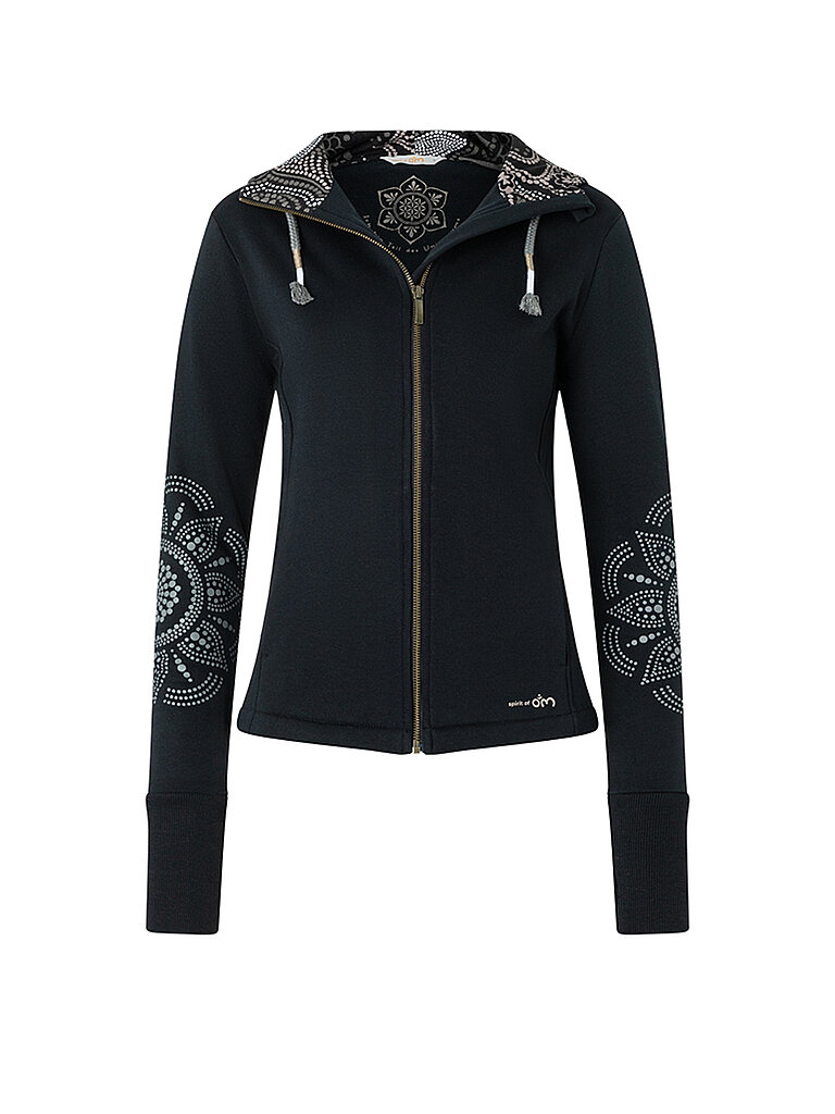 SPIRIT OF OM Damen Yoga Sweatjacke Maui schwarz | XS