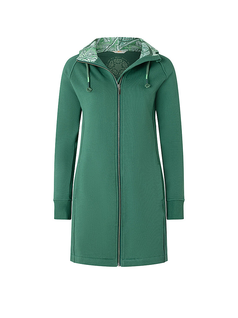 SPIRIT OF OM Damen Yoga Jacke Bala Karuna Lang dunkelgrün | XL