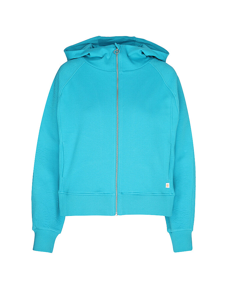 SPIRIT OF OM Damen Yoga Sweatjacke Jaquard Gati Nava türkis | S