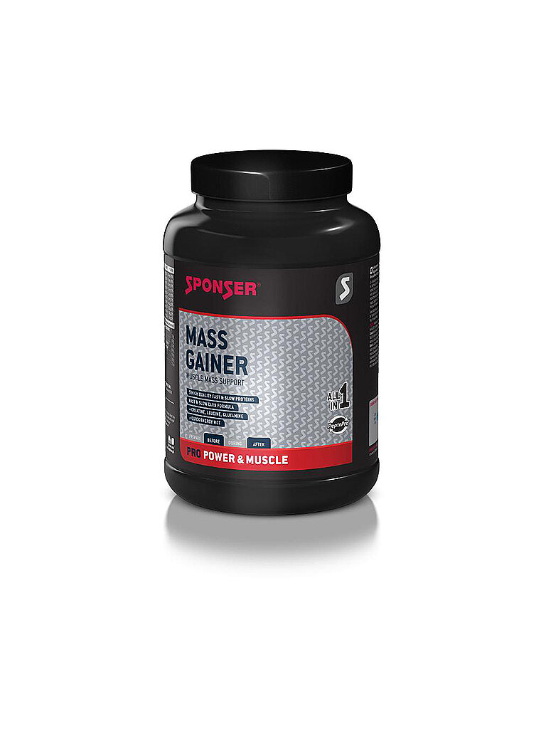 SPONSER Mass Gainer Vanille, 1200 g Dose keine Farbe