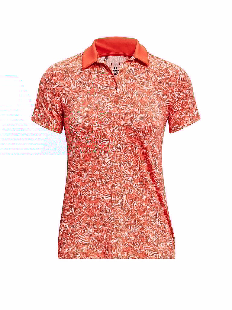 UNDER ARMOUR Damen Fitnesspolo UA Playoff  Printed rot | XS