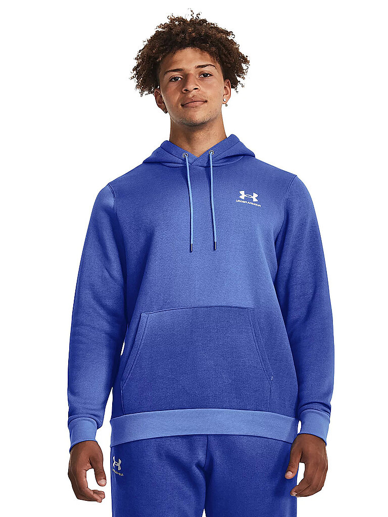 UNDER ARMOUR Herren Hoodie UA Essential Fleece blau | S
