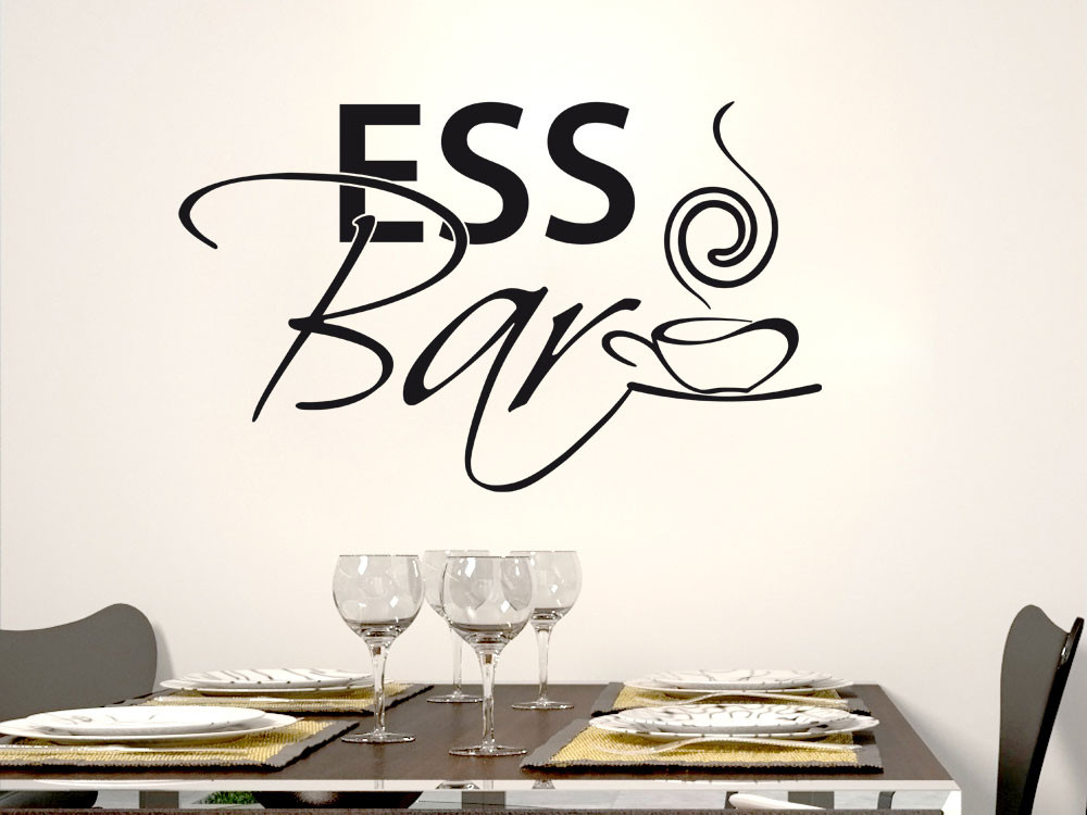 Wandtattoo für Küche Spruch Essbar Tasse